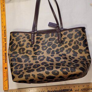 Coach Tote, Reversable Leopard Print
